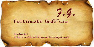 Foltinszki Grácia névjegykártya